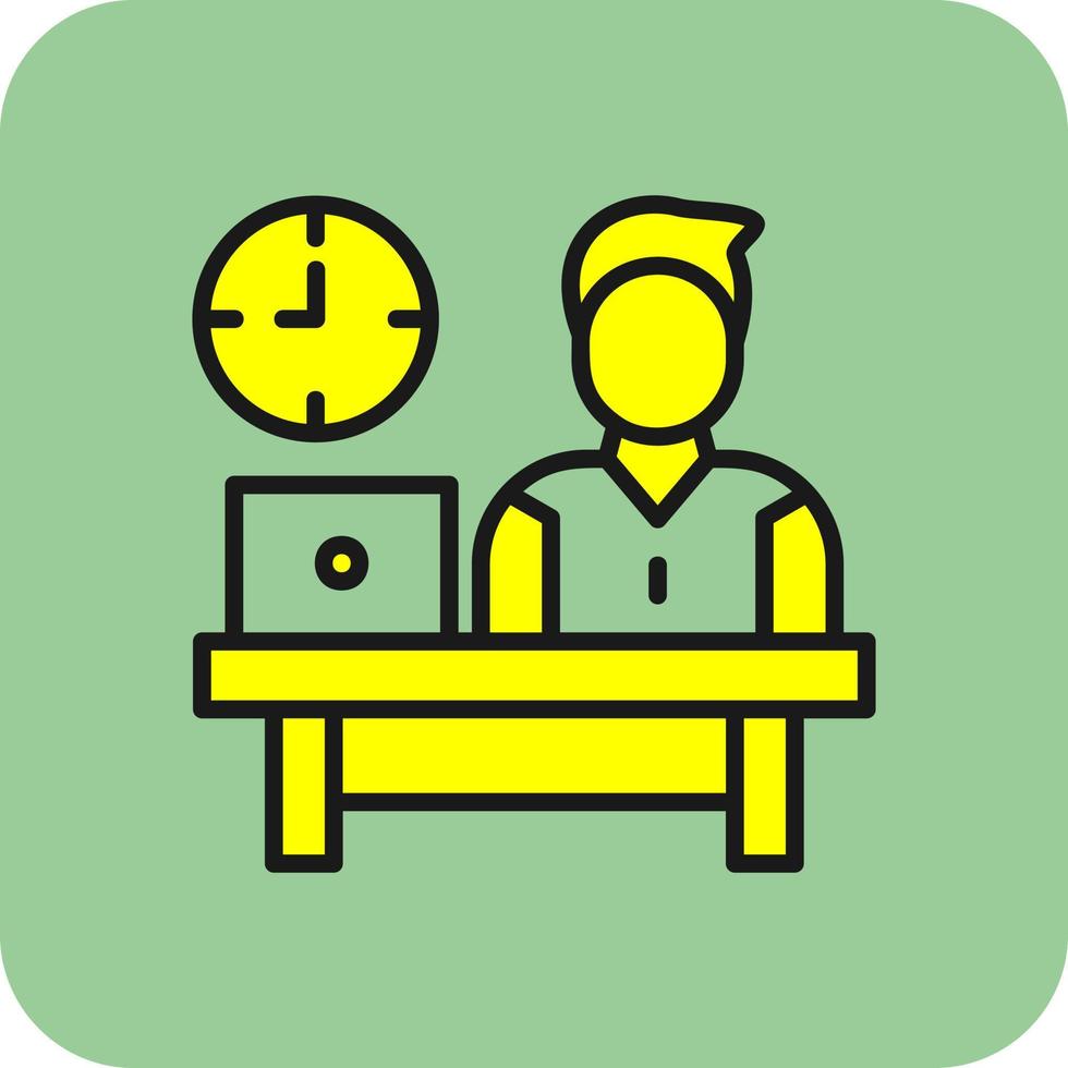 Work Time Vector Icon Design