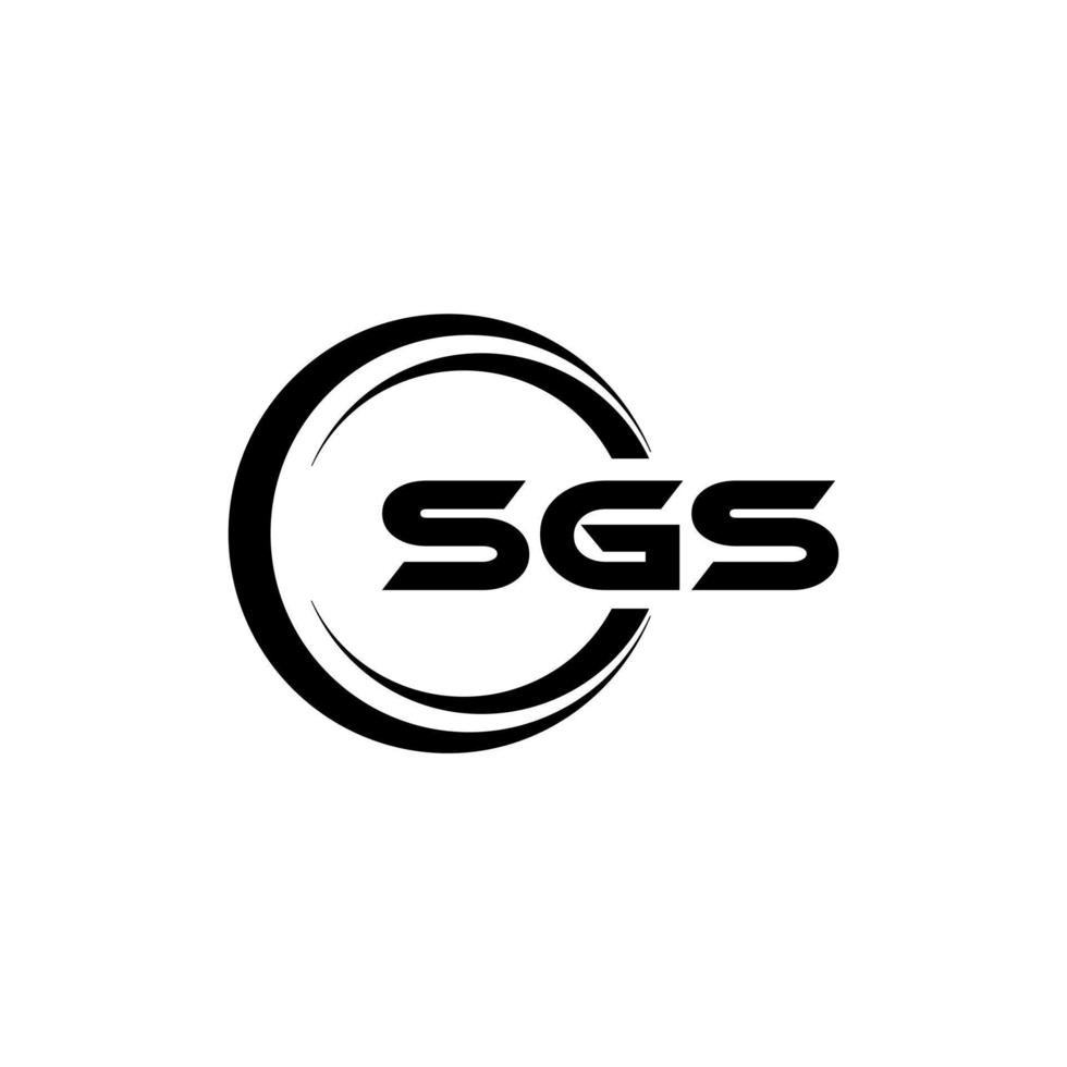 SGS letter logo design in illustration. Vector logo, calligraphy designs for logo, Poster, Invitation, etc.