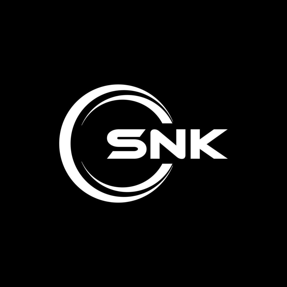 diseño del logotipo de la letra snk en la ilustración. logotipo vectorial, diseños de caligrafía para logotipo, afiche, invitación, etc. vector