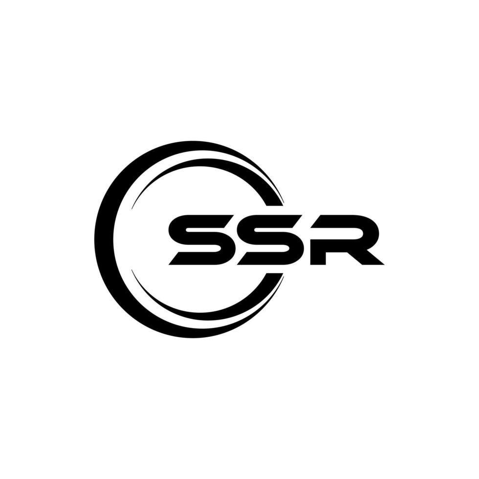 diseño del logotipo de la letra ssr en la ilustración. logotipo vectorial, diseños de caligrafía para logotipo, afiche, invitación, etc. vector