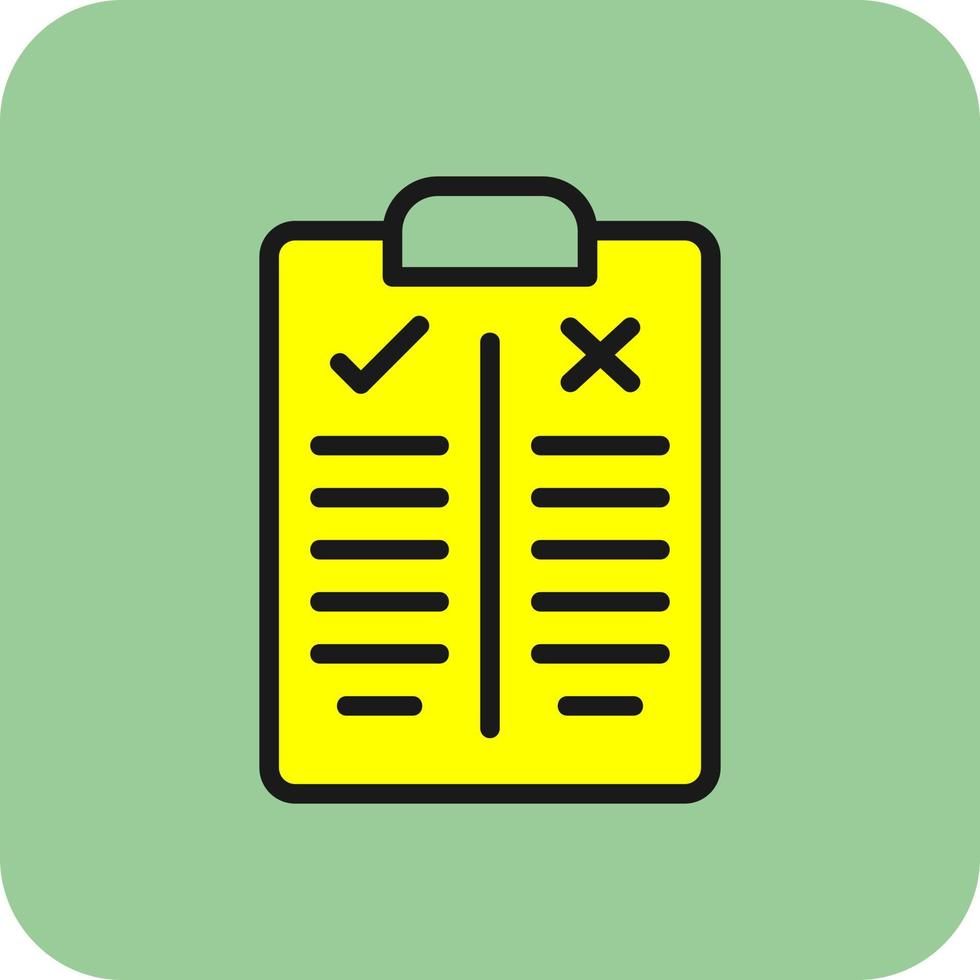 Pros and Cons Vector Icon Design