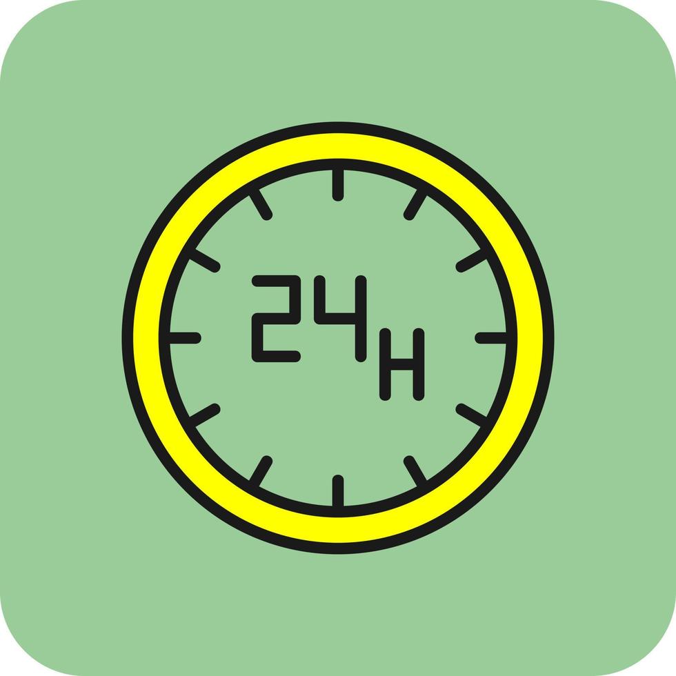 24 Hours Vector Icon Design