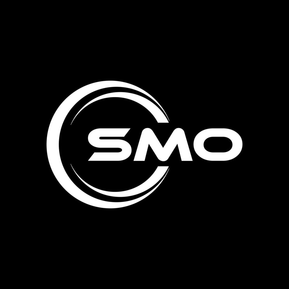 diseño del logotipo de la letra smo en la ilustración. logotipo vectorial, diseños de caligrafía para logotipo, afiche, invitación, etc. vector