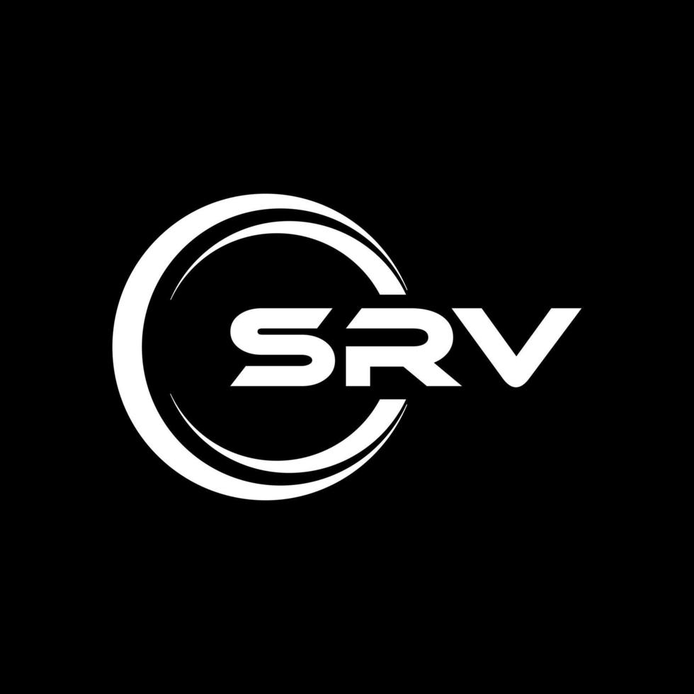 SRV letter logo design in illustration. Vector logo, calligraphy designs for logo, Poster, Invitation, etc.
