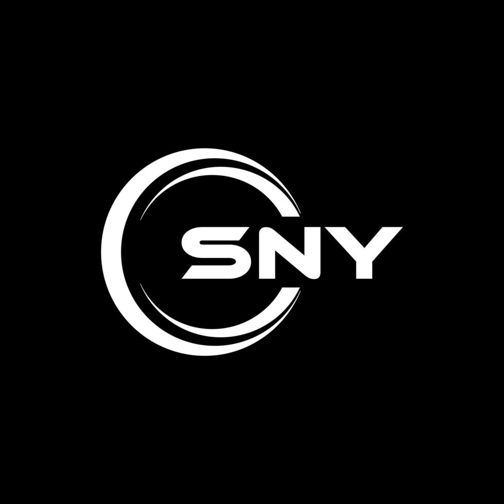 diseño de logotipo de letra sny en la ilustración. logotipo vectorial, diseños de caligrafía para logotipo, afiche, invitación, etc. vector