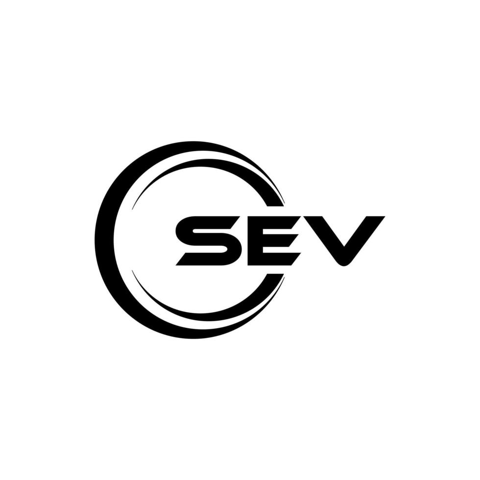 diseño del logotipo de la letra sev en la ilustración. logotipo vectorial, diseños de caligrafía para logotipo, afiche, invitación, etc. vector