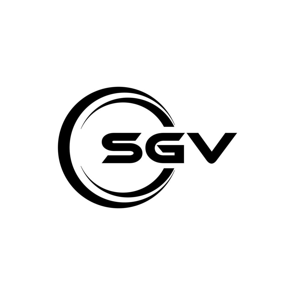 SGV letter logo design in illustration. Vector logo, calligraphy designs for logo, Poster, Invitation, etc.