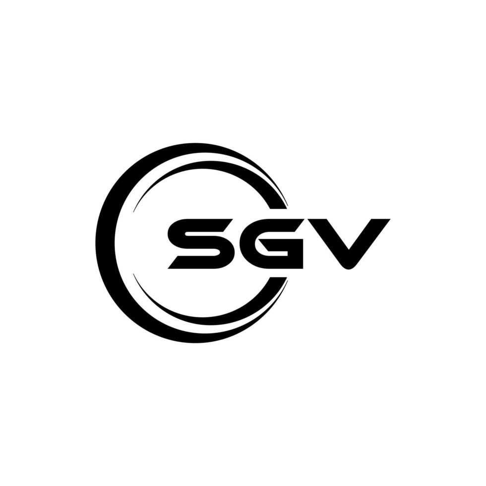 diseño de logotipo de letra sgv en ilustración. logotipo vectorial, diseños de caligrafía para logotipo, afiche, invitación, etc. vector