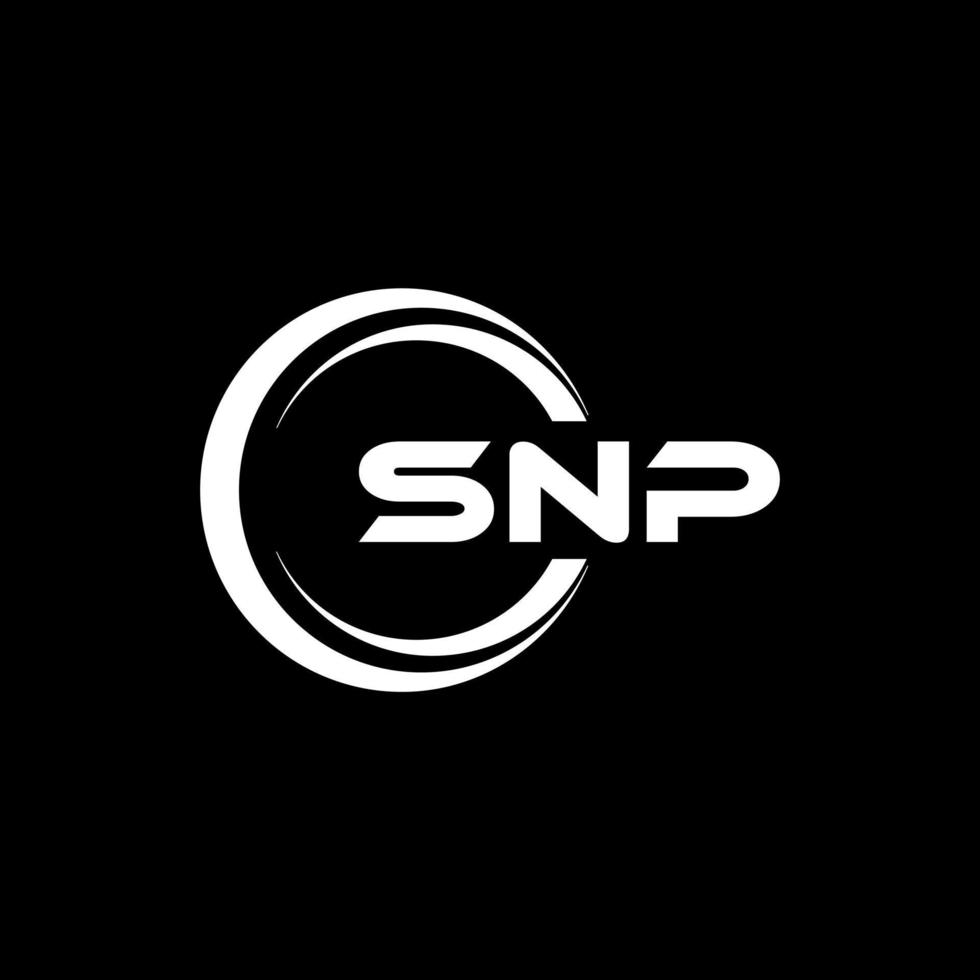 diseño del logotipo de la letra snp en la ilustración. logotipo vectorial, diseños de caligrafía para logotipo, afiche, invitación, etc. vector