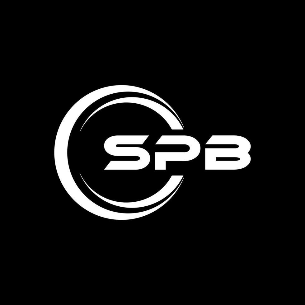 SPB letter logo design in illustration. Vector logo, calligraphy designs for logo, Poster, Invitation, etc.
