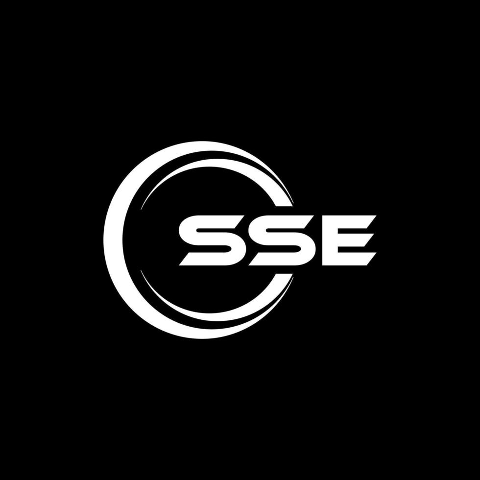 SSE letter logo design in illustration. Vector logo, calligraphy designs for logo, Poster, Invitation, etc.