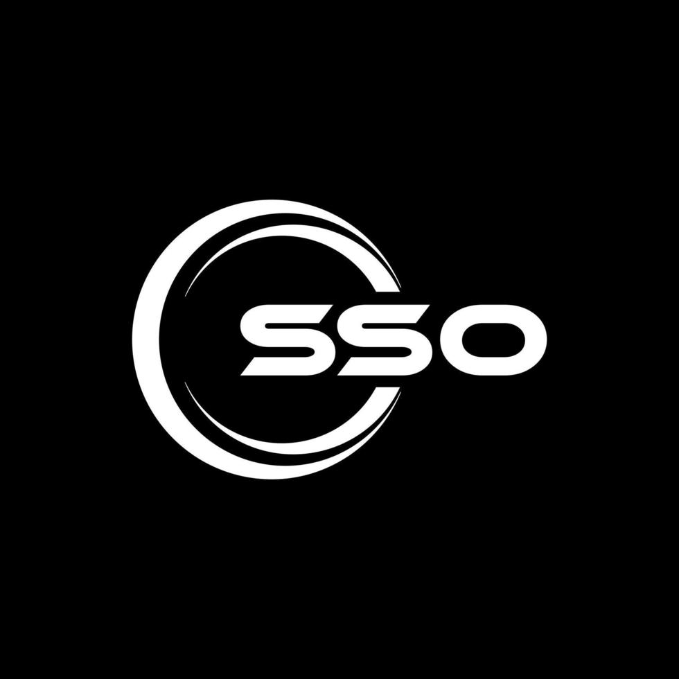 SSO letter logo design in illustration. Vector logo, calligraphy designs for logo, Poster, Invitation, etc.