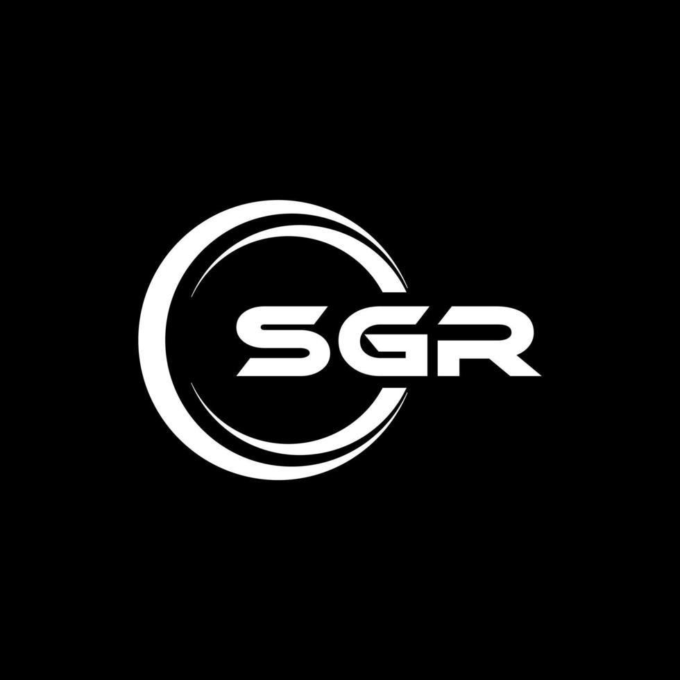 diseño del logotipo de la letra sgr en la ilustración. logotipo vectorial, diseños de caligrafía para logotipo, afiche, invitación, etc. vector