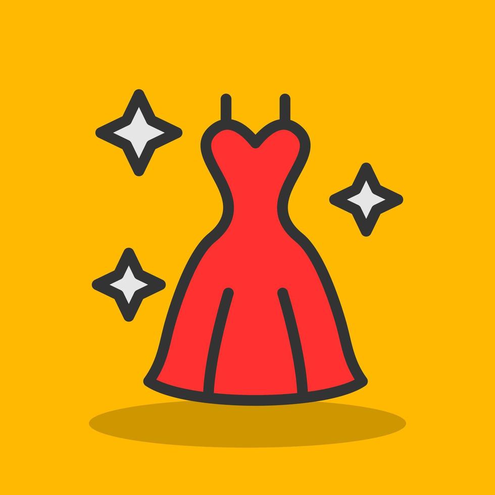 Wedding Dress Vector Icon Design