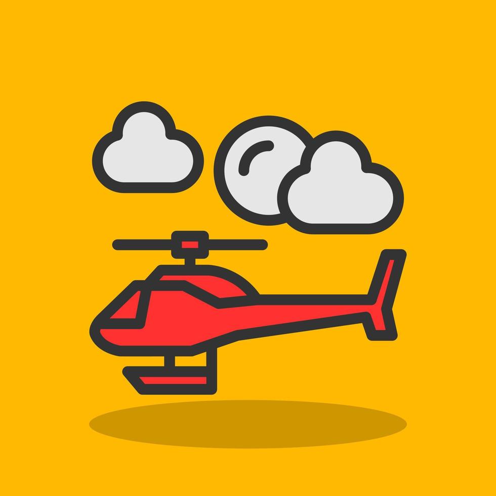 Helicopter Vector Icon Design