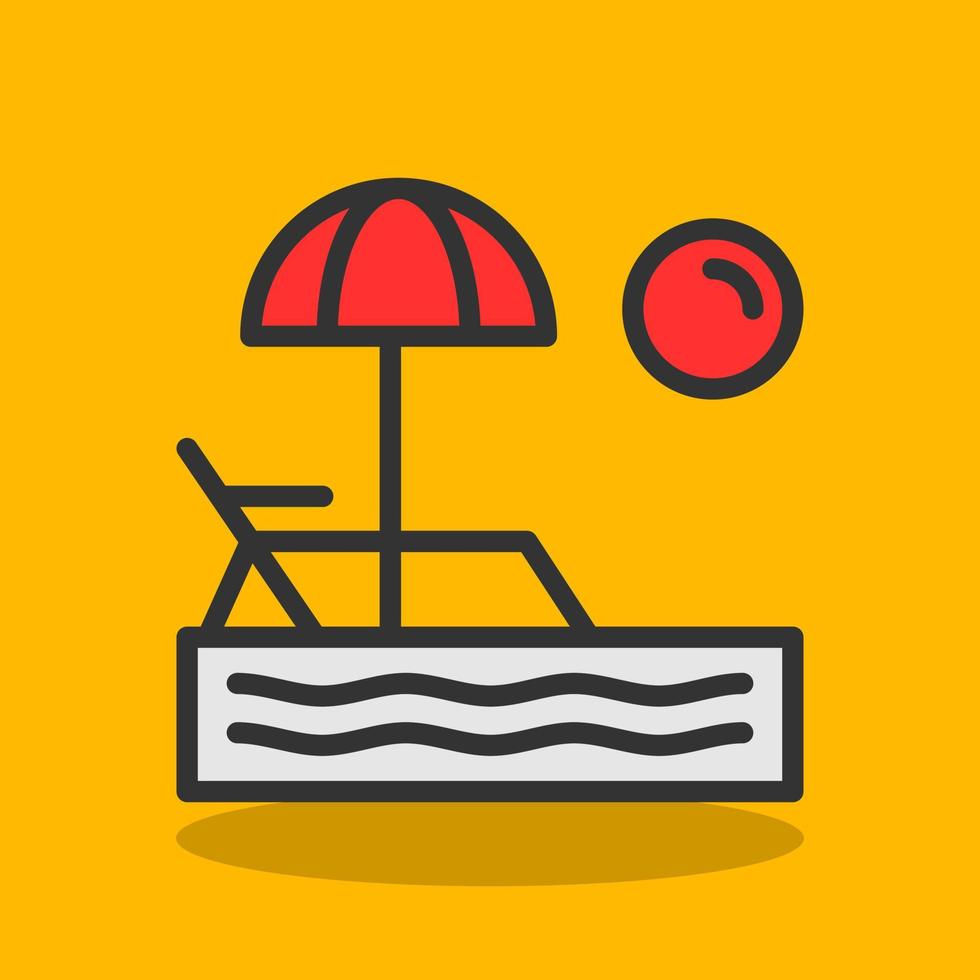 diseño de icono de vector de playa