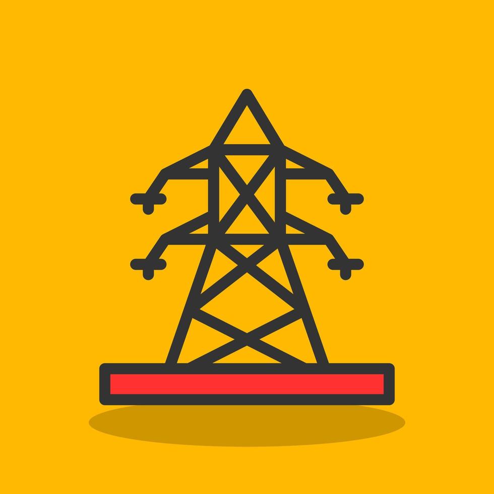 Electric Pole Vector Icon Design
