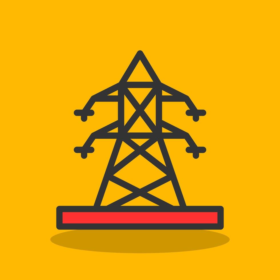 Electric Pole Vector Icon Design