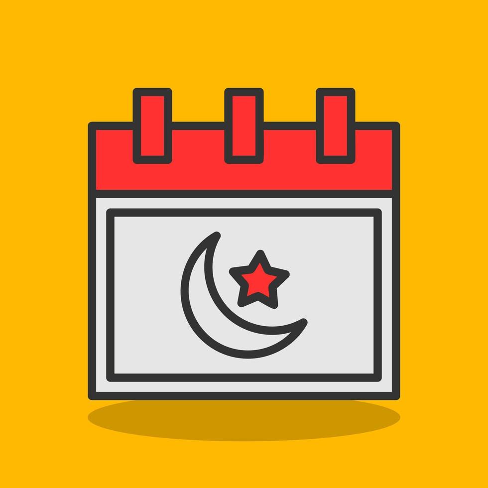 Islamic Calendar Vector Icon Design