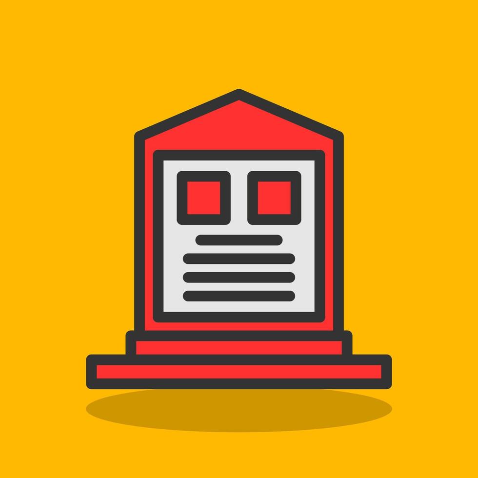 Cemetery Vector Icon Design