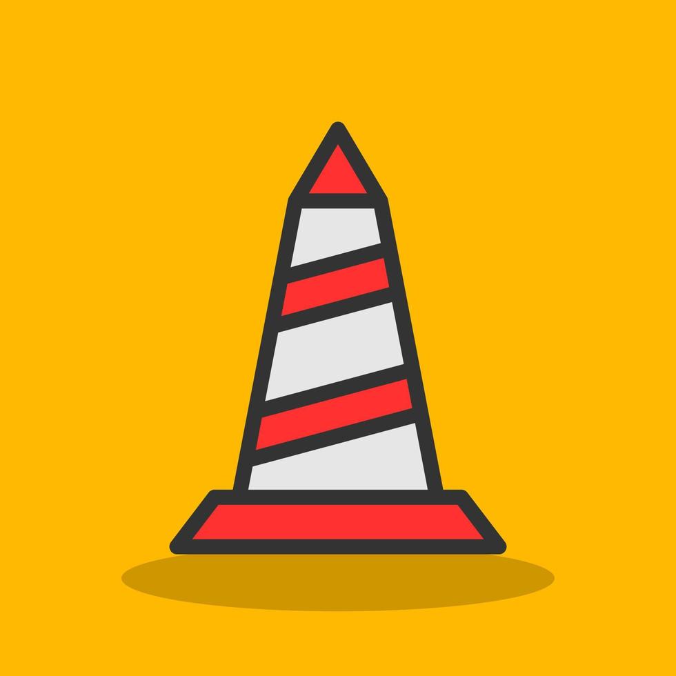 Traffic Cone Vector Icon Design