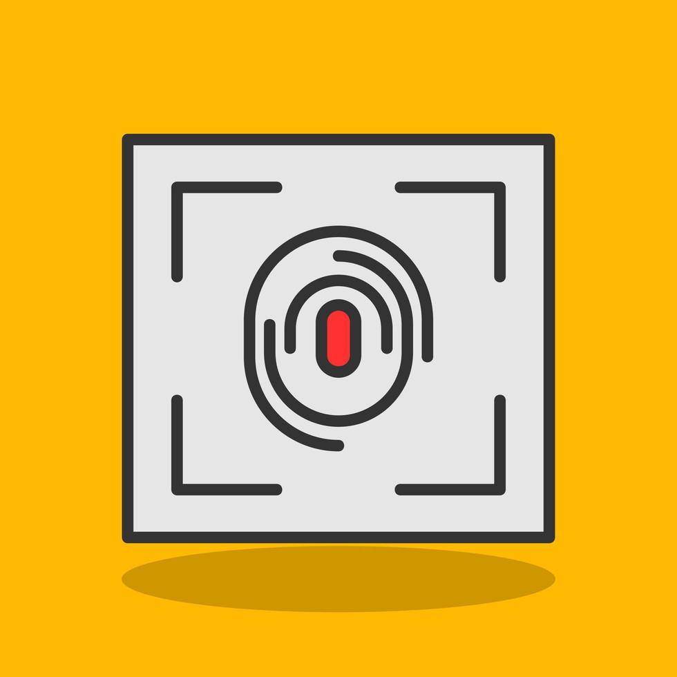 Fingerprint Scanner Vector Icon Design