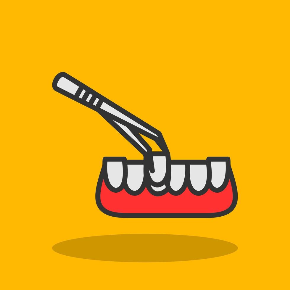 Tooth Extraction Vector Icon Design