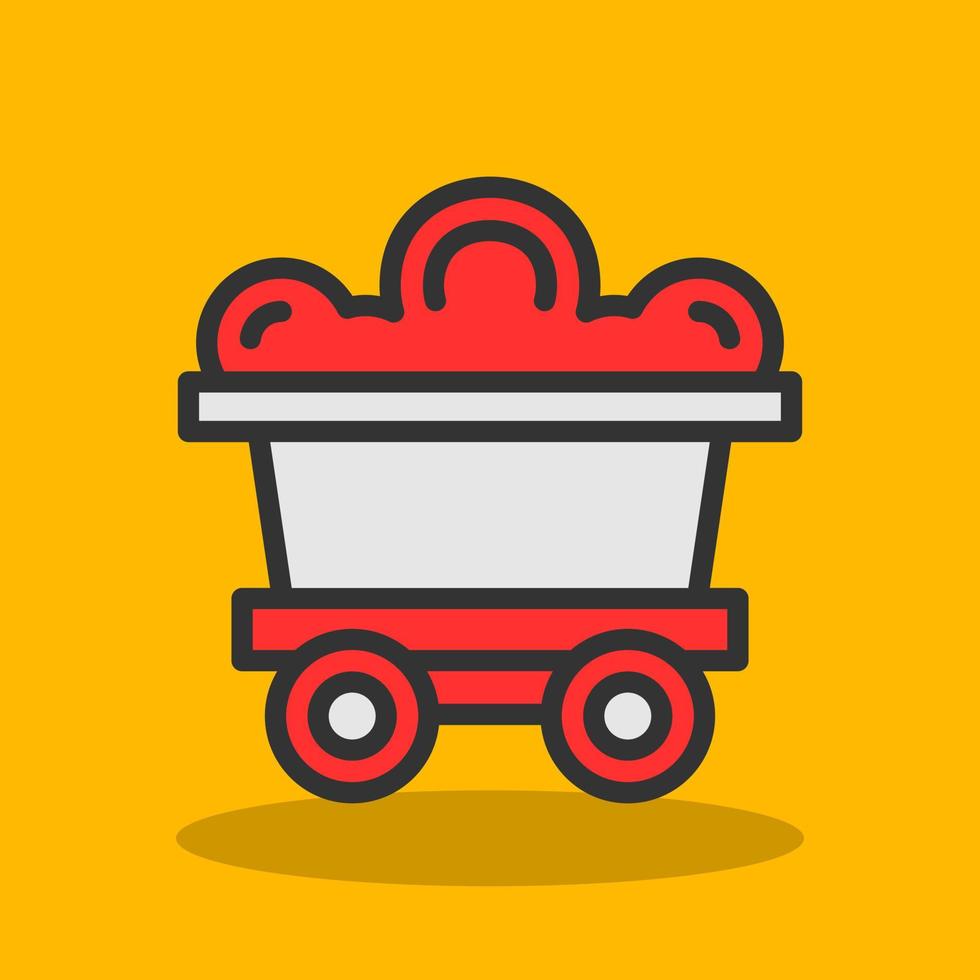 Mining Cart Vector Icon Design