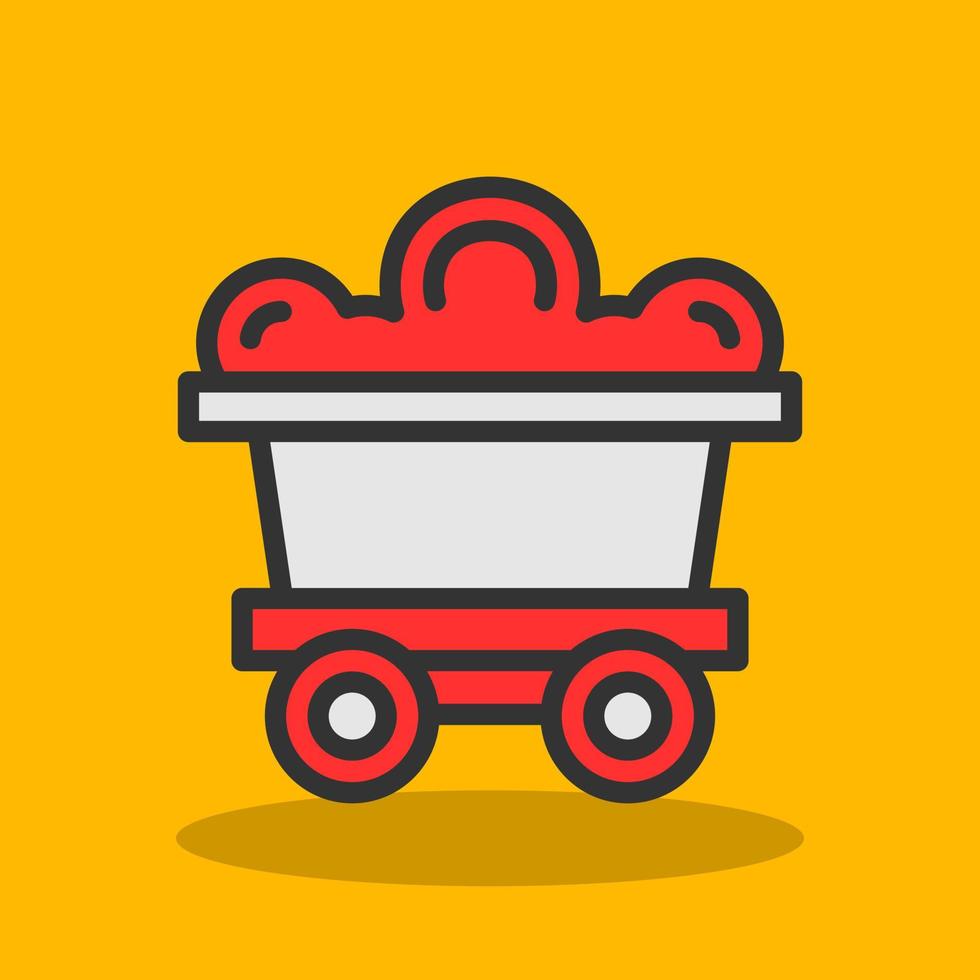 Mining Cart Vector Icon Design