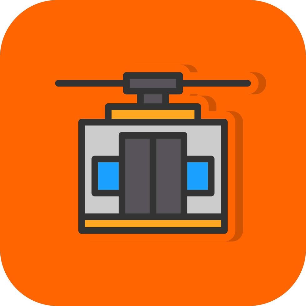 Cable Car Vector Icon Design