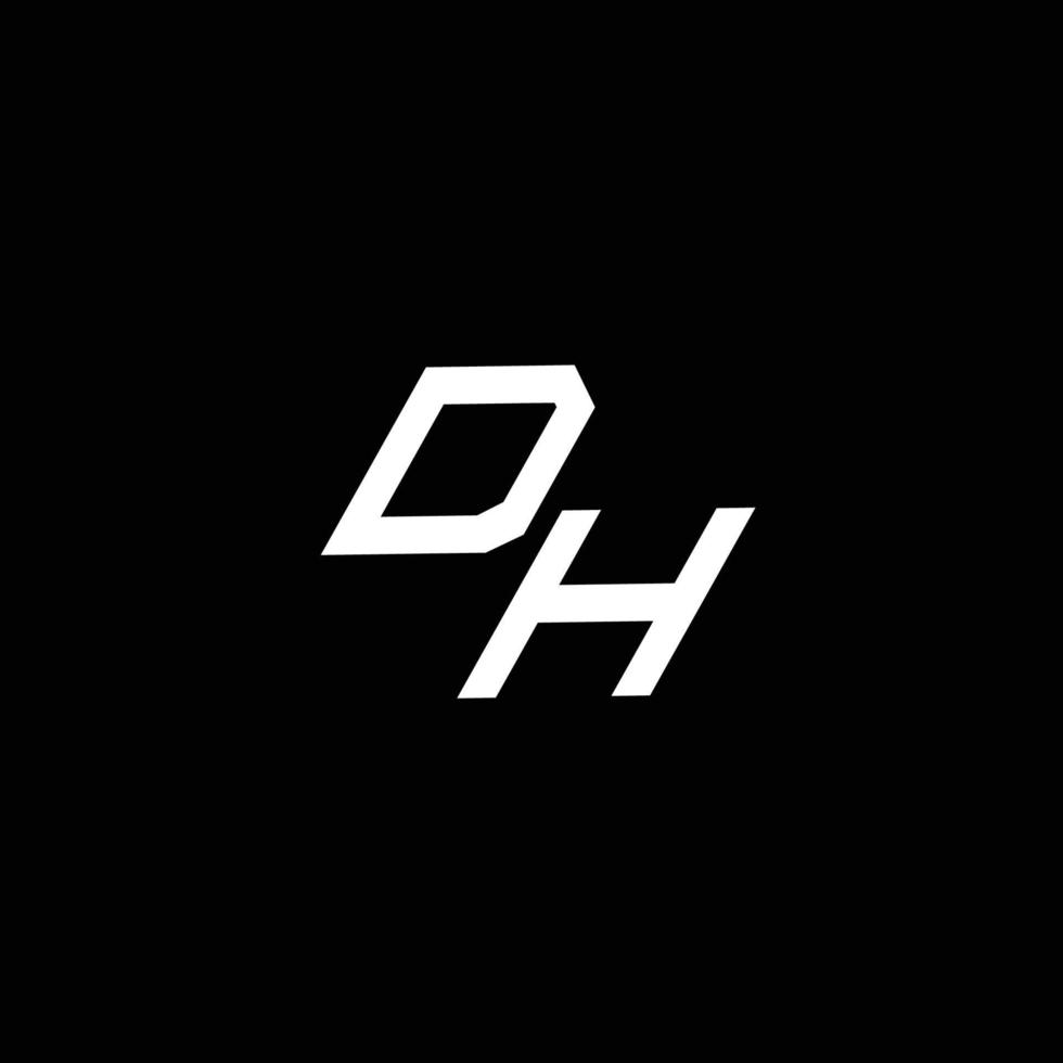 dh logo monograma con arriba a abajo estilo moderno diseño modelo vector