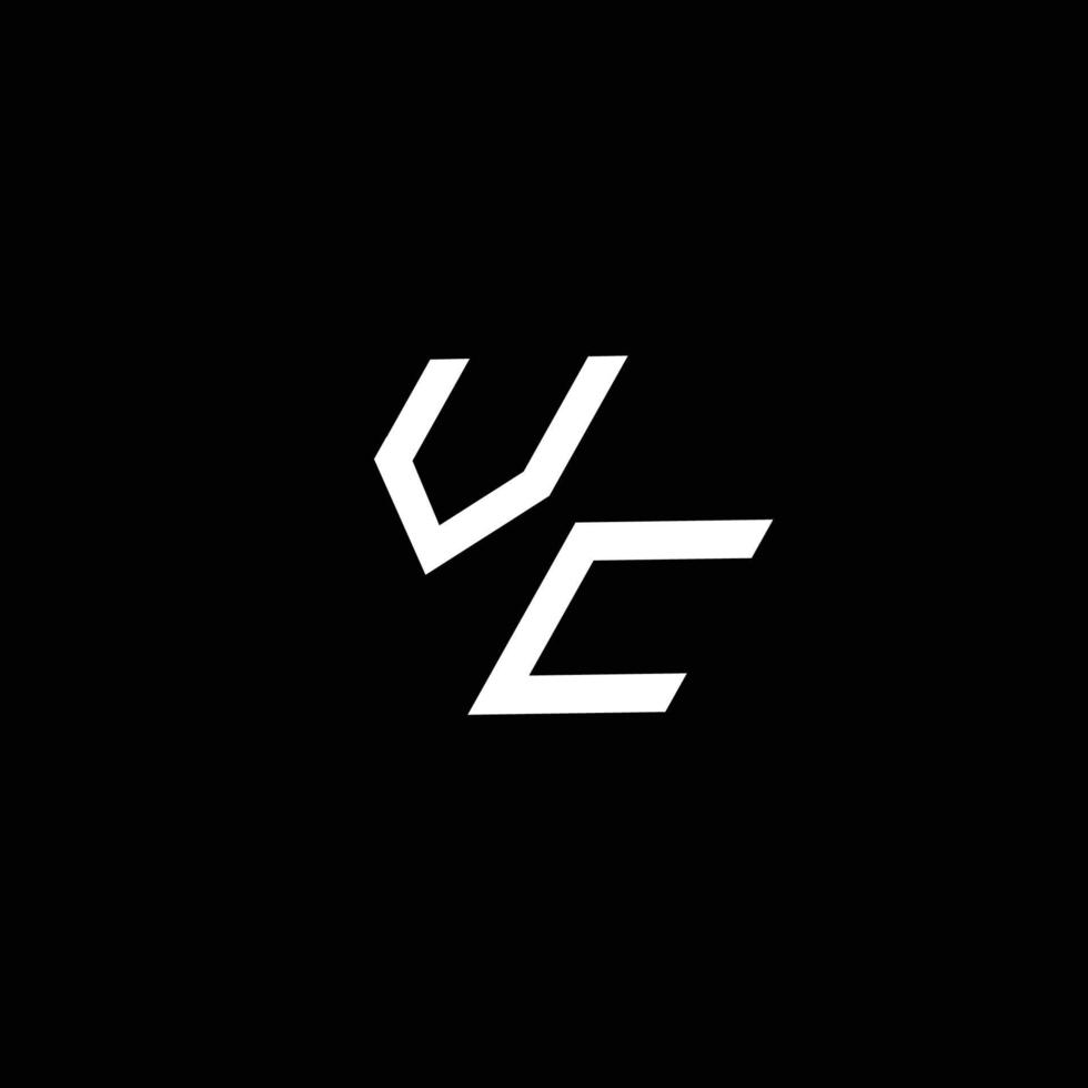 vc logo monograma con arriba a abajo estilo moderno diseño modelo vector