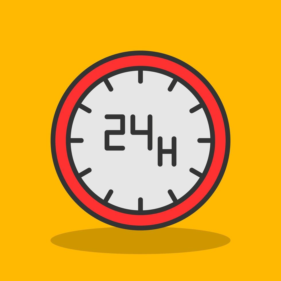 Diseño de icono de vector de 24 horas