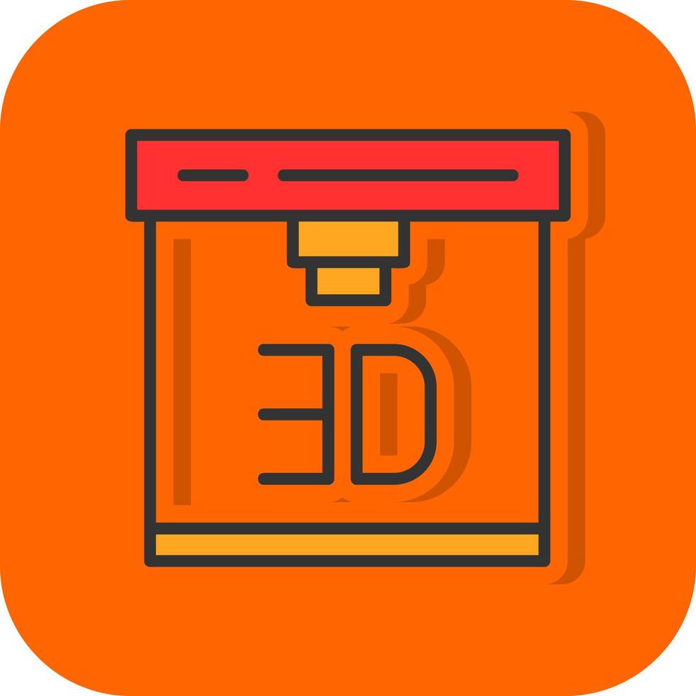 3d Printer Vector Icon Design