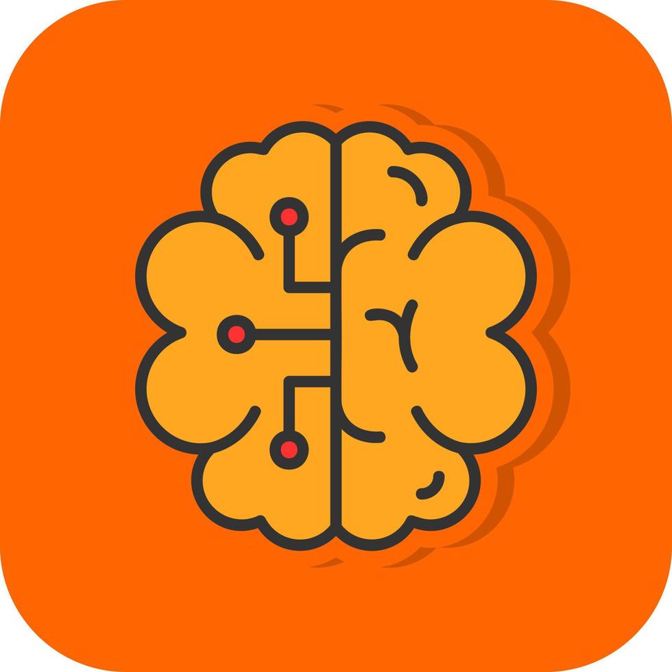 diseño de icono de vector de cerebro