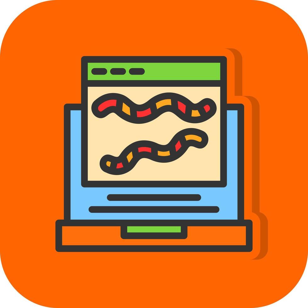 Worm Vector Icon Design