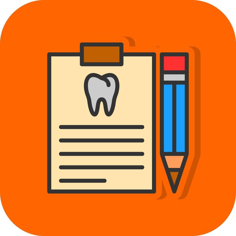 Dental Report Vector Icon Design