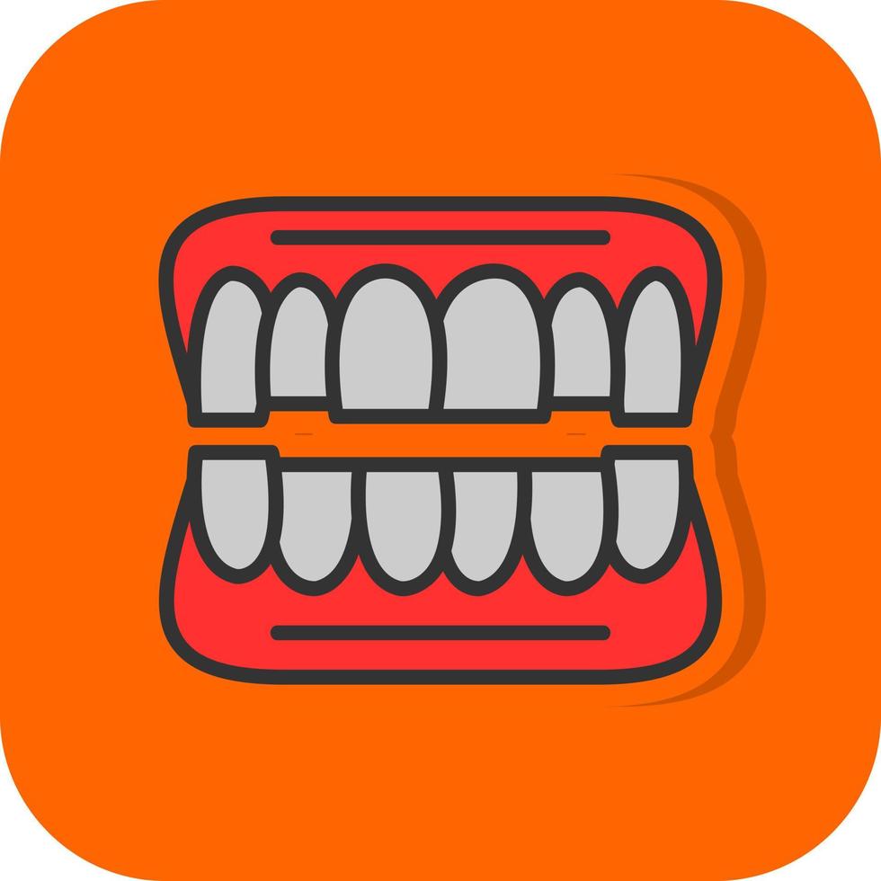 diseño de icono de vector de dentadura postiza