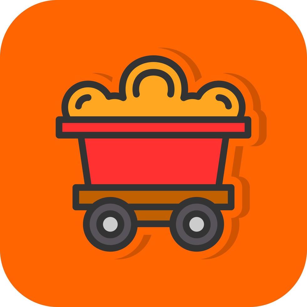 Mining Cart Vector Icon Design