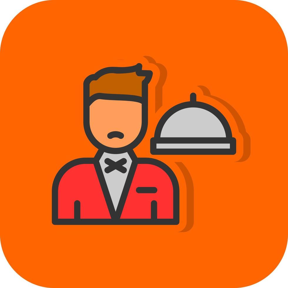 Waiter Vector Icon Design