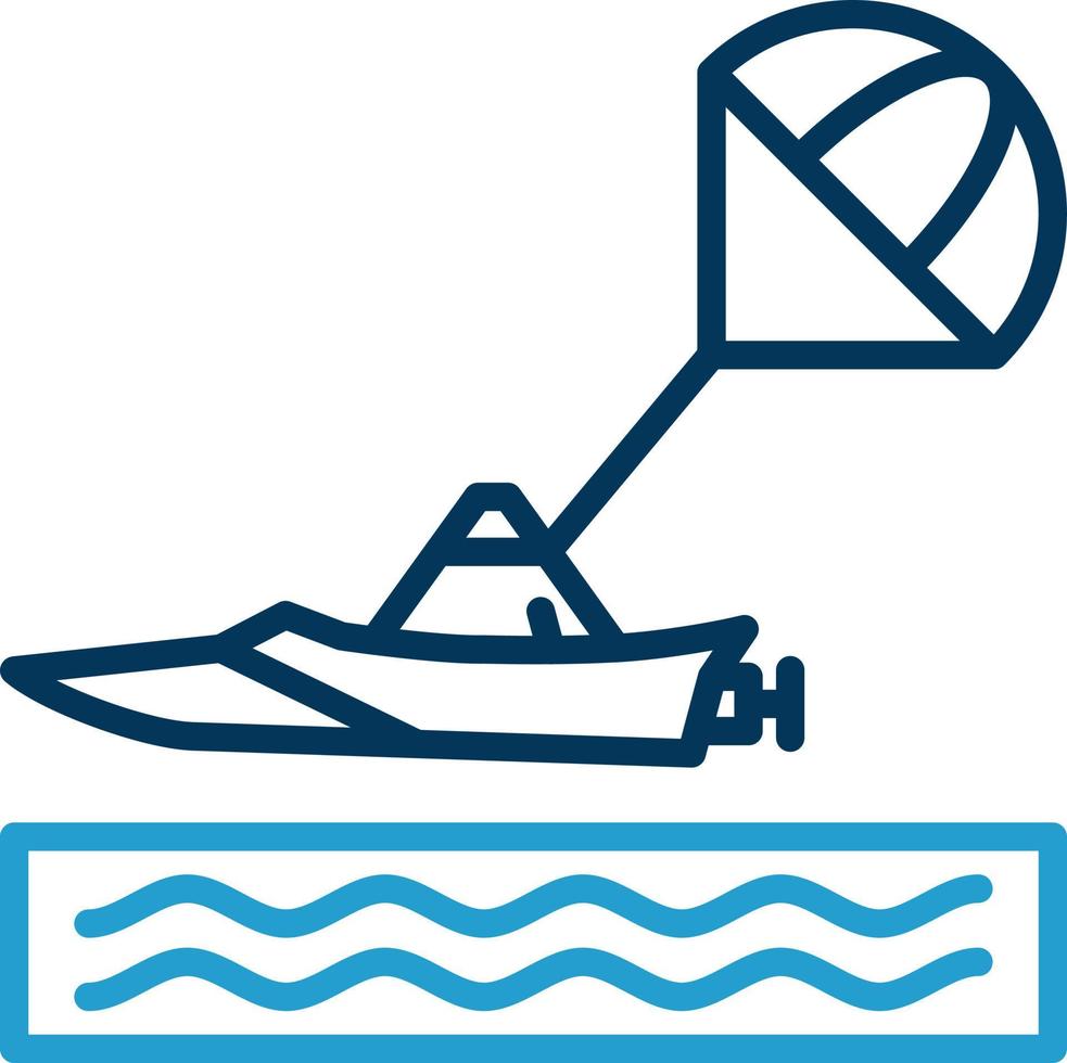 Parasailing Vector Icon Design