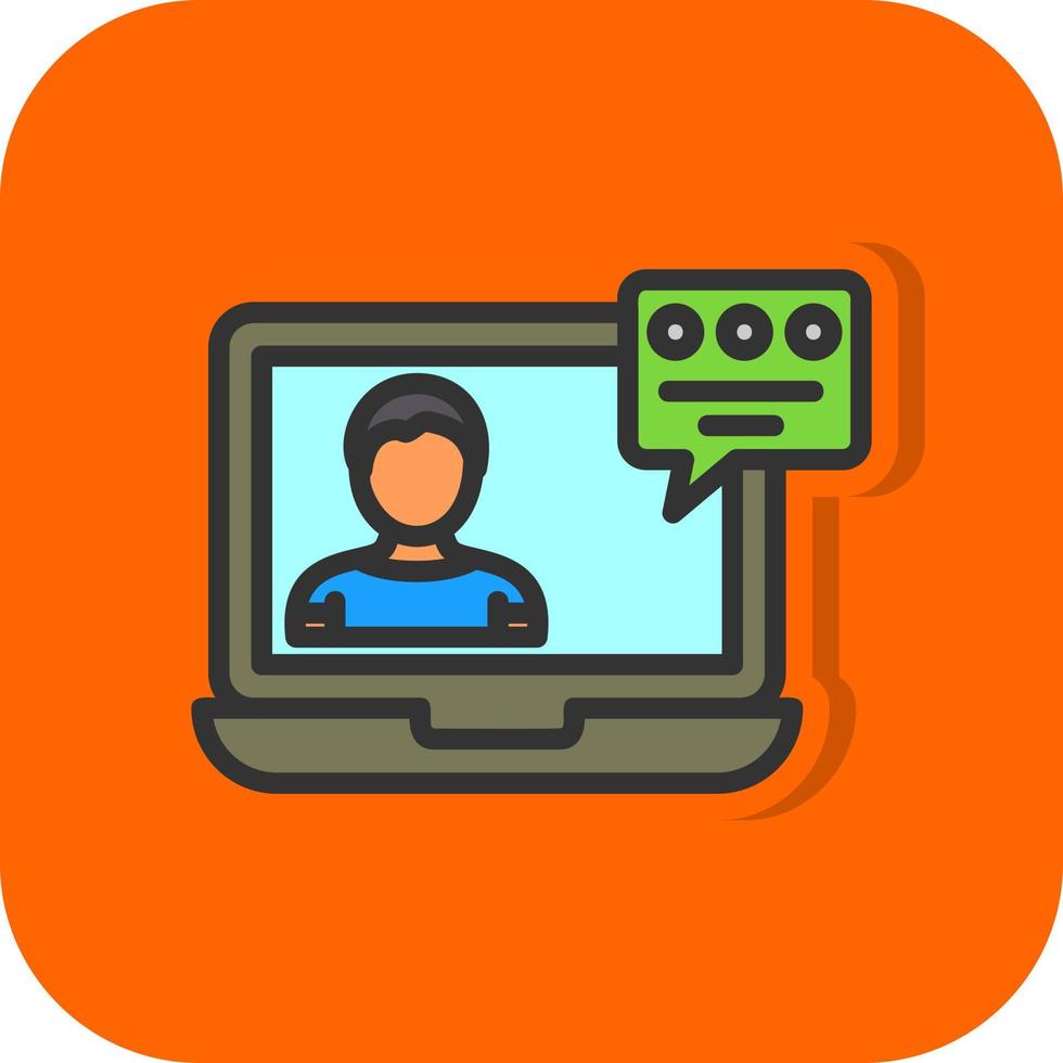 Video Conference Vector Icon Design