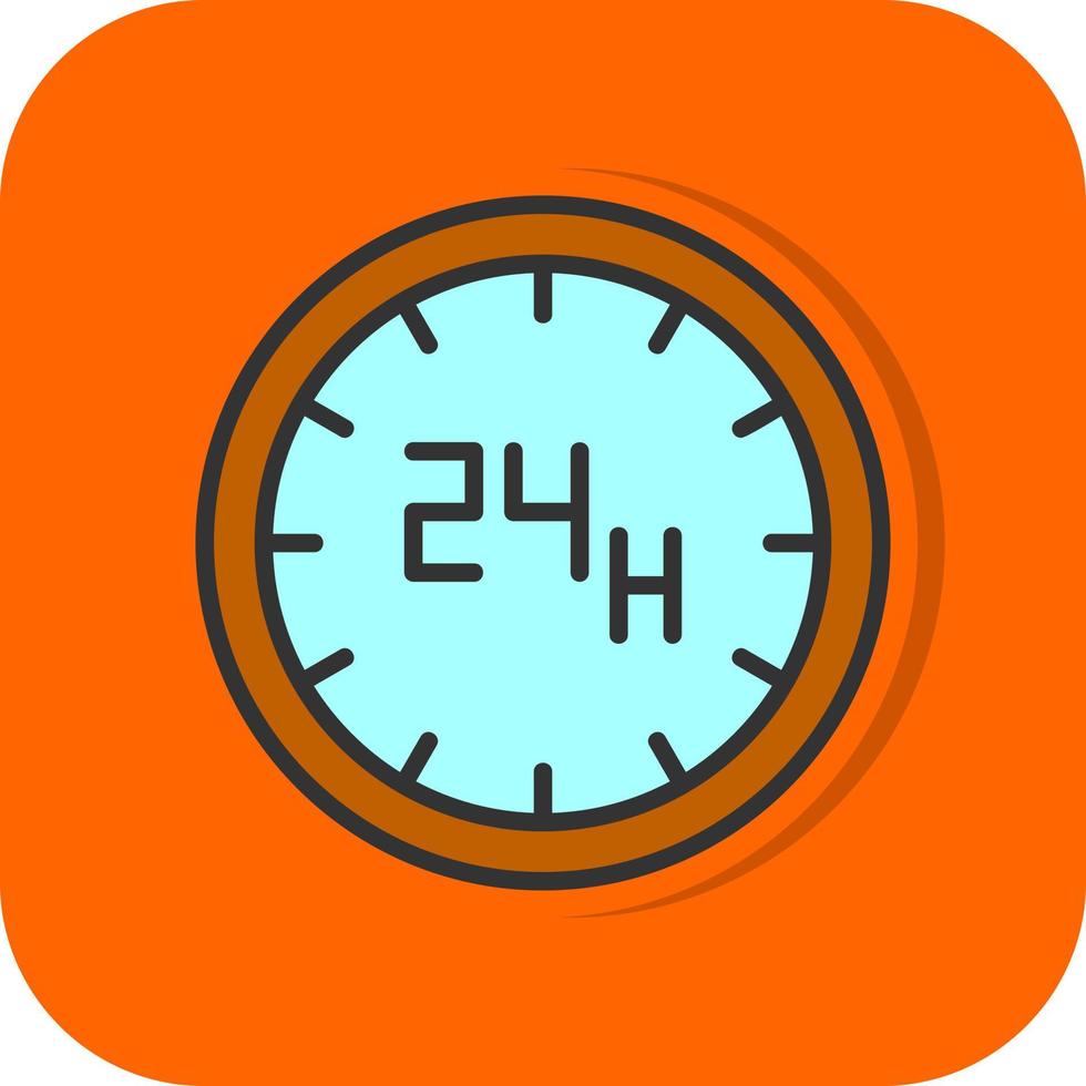 24 Hours Vector Icon Design