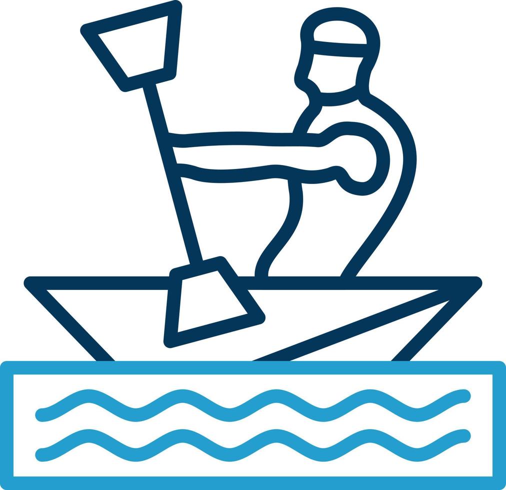 Kayaking Vector Icon Design