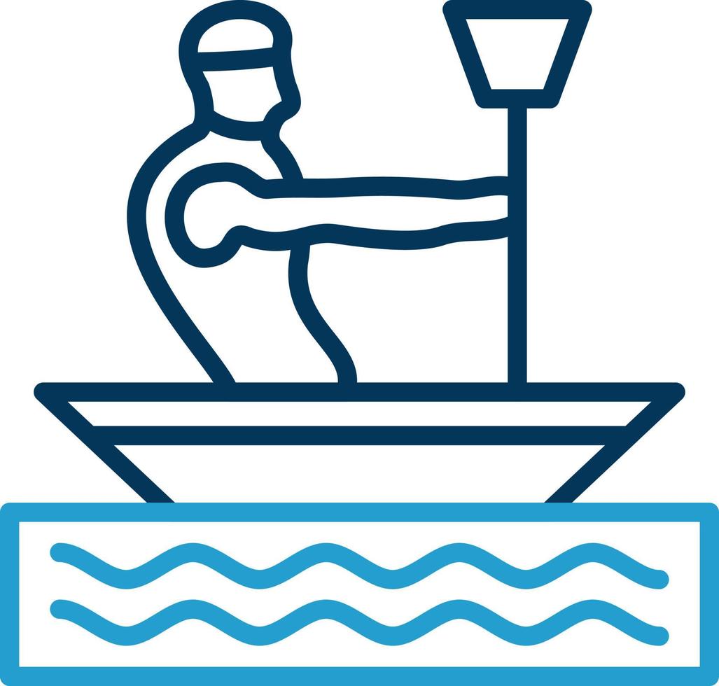 Canoeing Vector Icon Design