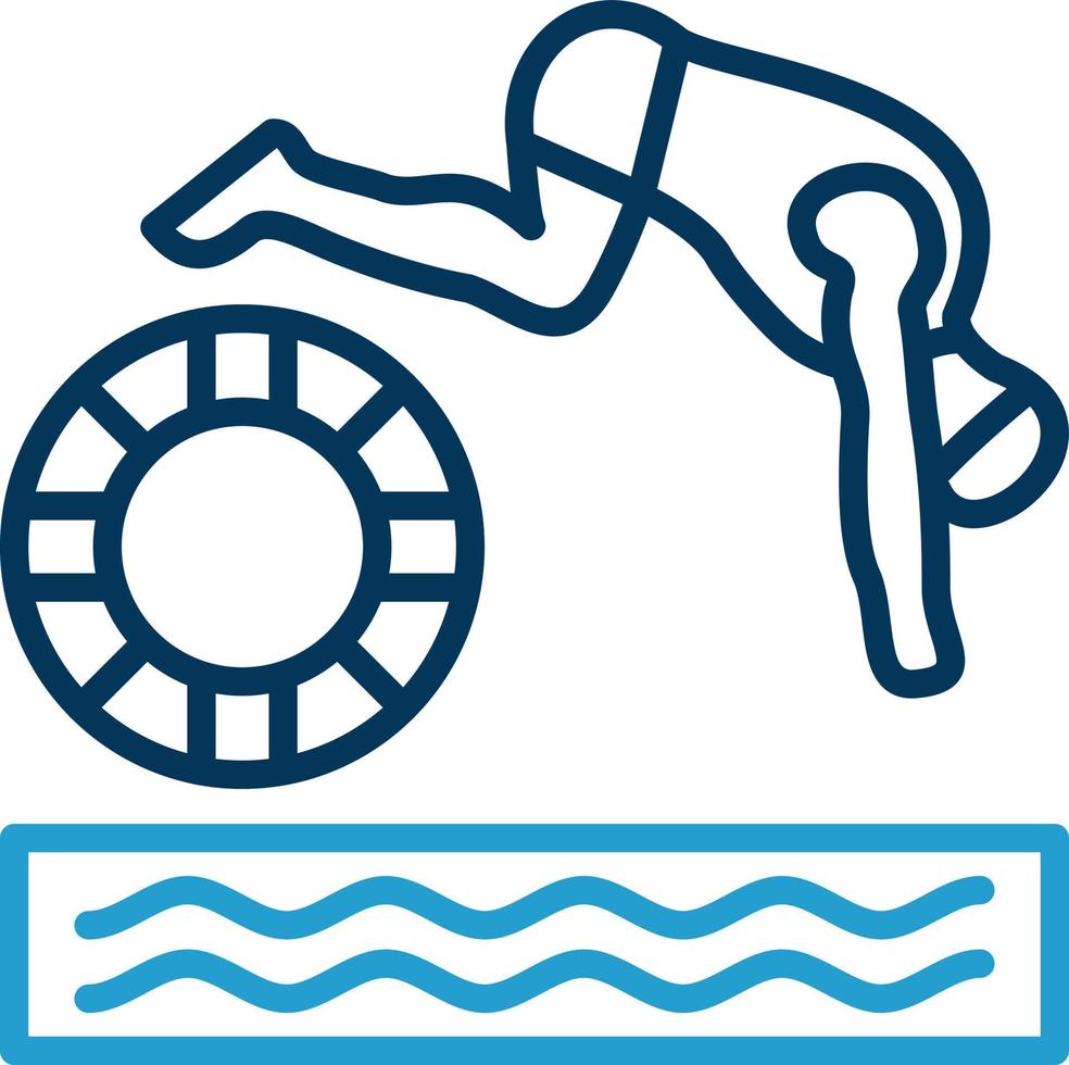 Rescue Swimming Vector Icon Design