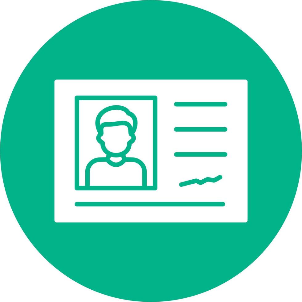Identification Card Vector Icon