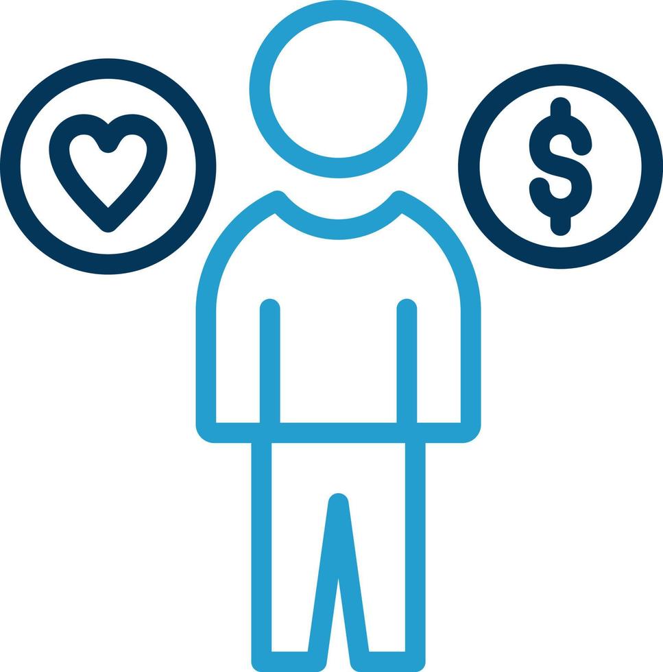 Work Life Balance Vector Icon Design