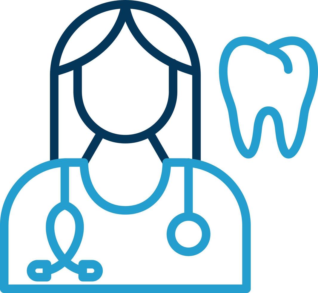 Female Dentist Vector Icon Design