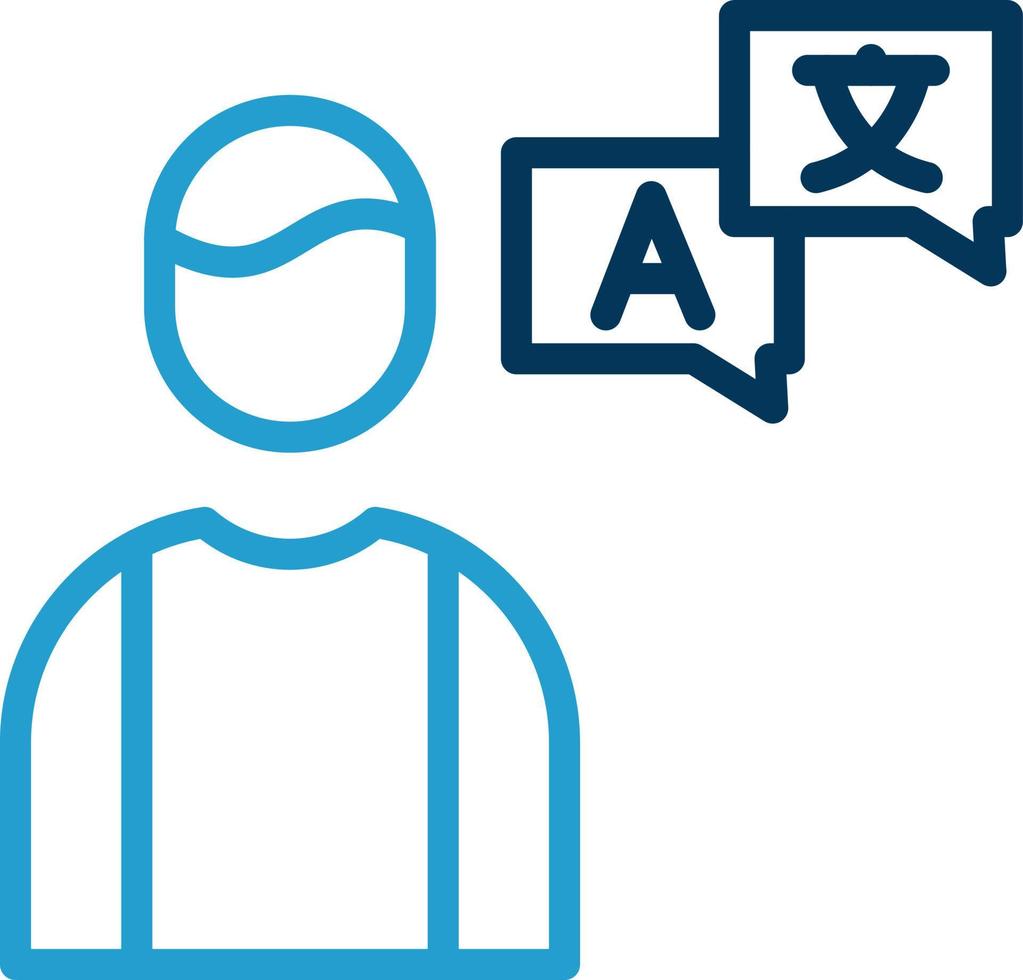 Freelance Translator Vector Icon Design